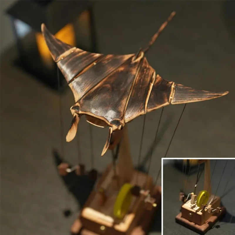 New wooden electric bionic manta ray ornaments home decorations desk ornaments wooden crafts