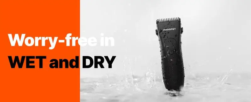 Manspot Electric Body Hair Razor for Men - USB Rechargeable, Waterproof, Replaceable Ceramic Heads, Ultra-Smooth Shaving