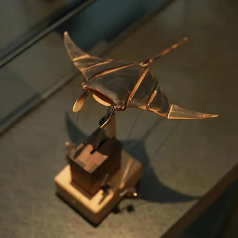 New wooden electric bionic manta ray ornaments home decorations desk ornaments wooden crafts