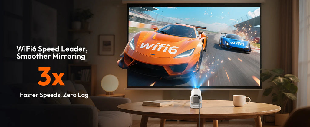 XGODY Portable Gimbal 3S 12000LM 4K Projector 2.4G/5G WiFi Bluetooth 5.4 Android 11 Mini Home Theater Portable projector