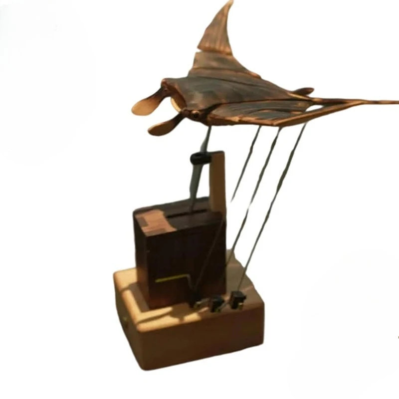 New wooden electric bionic manta ray ornaments home decorations desk ornaments wooden crafts