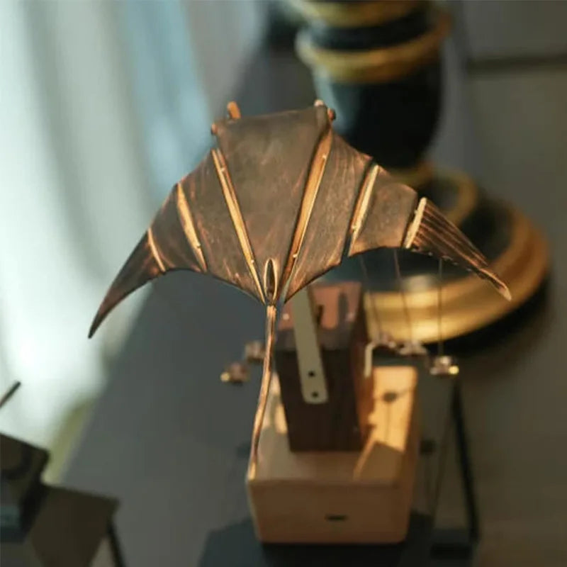 New wooden electric bionic manta ray ornaments home decorations desk ornaments wooden crafts