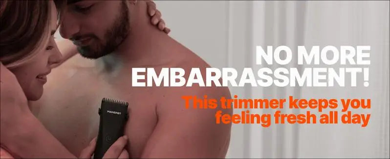 Manspot Electric Body Hair Razor for Men - USB Rechargeable, Waterproof, Replaceable Ceramic Heads, Ultra-Smooth Shaving